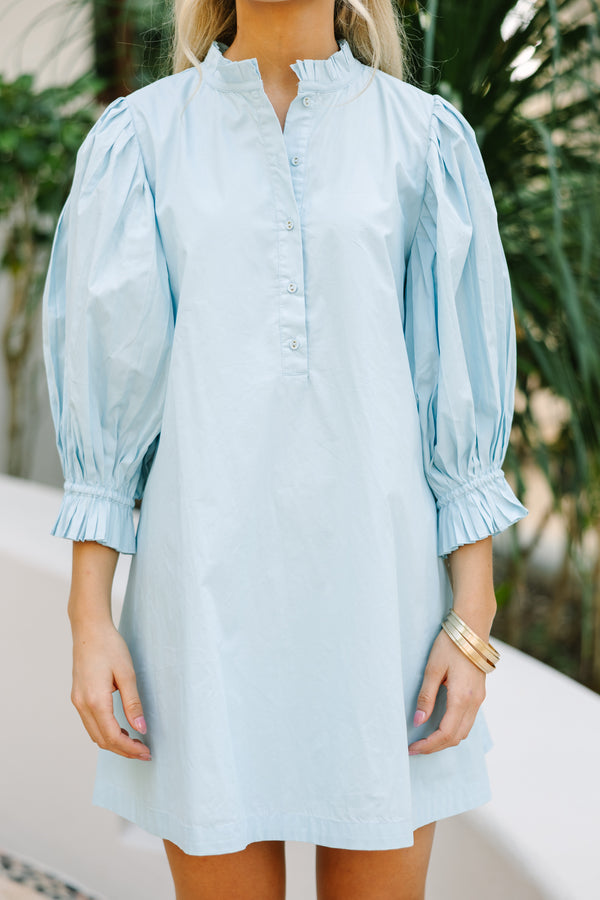 Under The Stars Light Blue Tie Back Dress – Shop the Mint