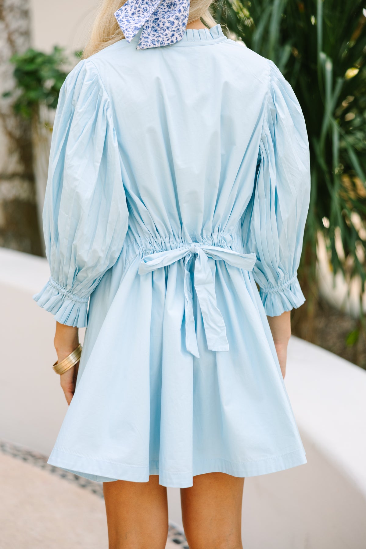 Under The Stars Light Blue Tie Back Dress – Shop the Mint