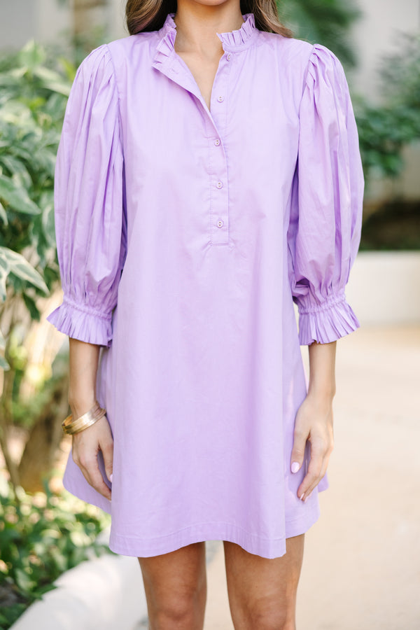 purple tie back dress Taylor Lilac Tie Back Mini Dress - US 0