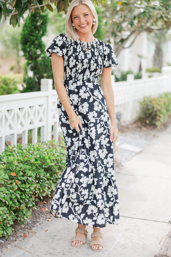 Make The Right Choice Black Floral Maxi Dress Shop the Mint