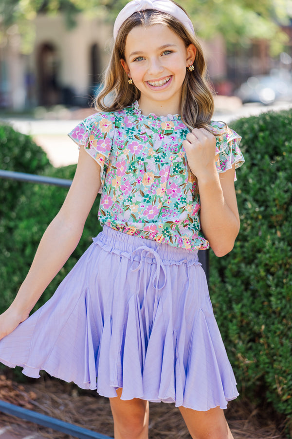 Girls: Look Your Way Lavender Purple Ruffled Skort