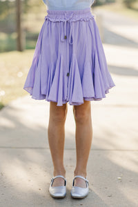 Girls: Look Your Way Lavender Purple Ruffled Skort