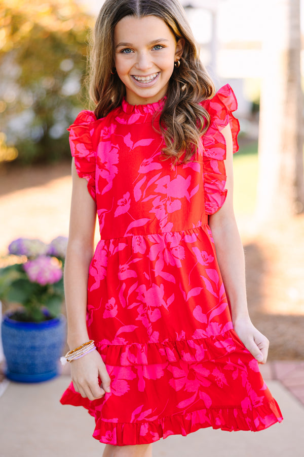 Girls: A True Beauty Red Floral Dress Shop the Mint Girls: A True Beauty Red Floral Dress Shop the Mint