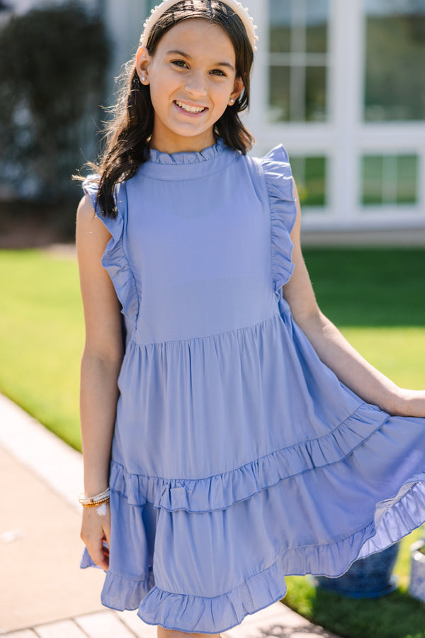 tween denim dress Aria Dress in Mid Denim- Tween (S 7/8) Mid Denim / S 7/8