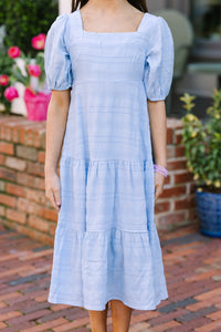 Girls: Think About It Light Blue Midi Dress