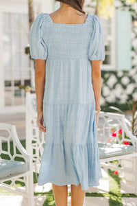 Girls: Think About It Light Blue Midi Dress