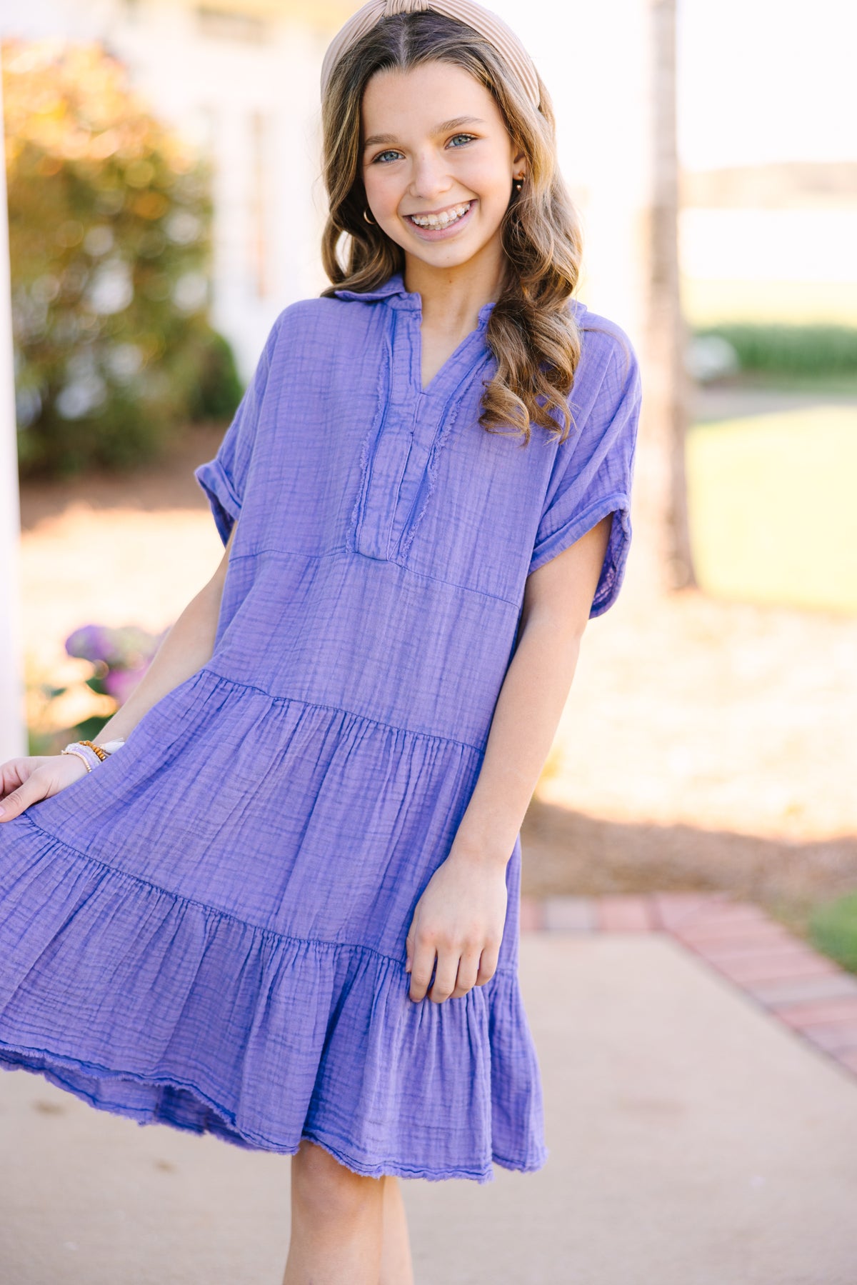 Girls: All For You Purple Tiered Cotton Dress – Shop the Mint Girls: All For You Purple Tiered Cotton Dress – Shop the Mint