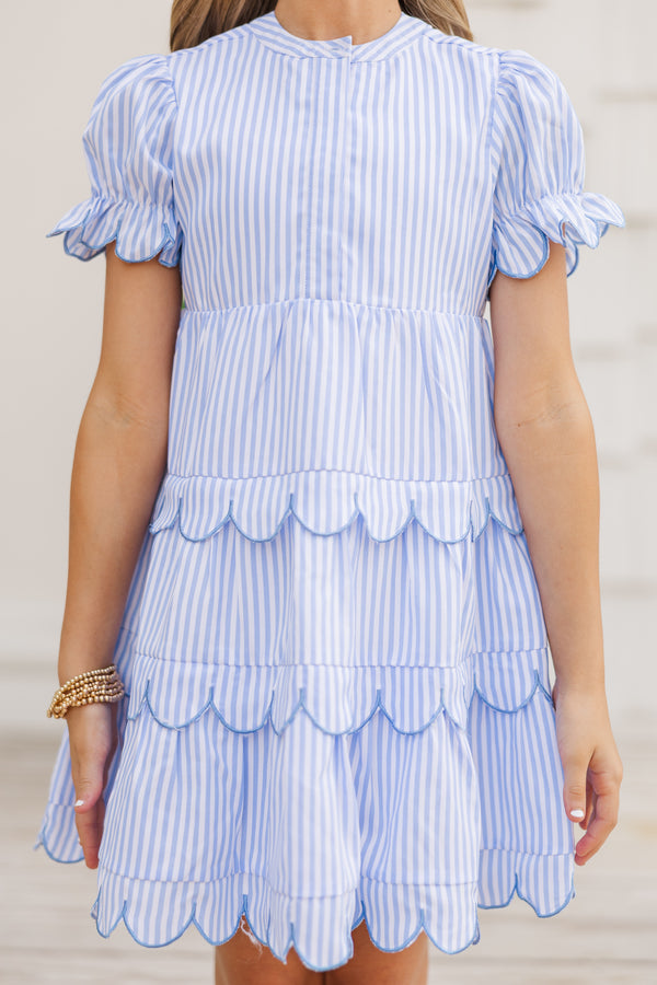Girls: Perfectly Paired Light Blue Striped Dress Shop the Mint Girls: Perfectly Paired Light Blue Striped Dress Shop the Mint