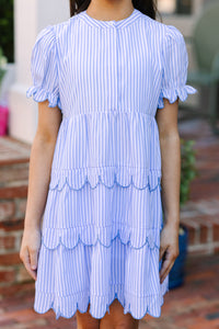 Girls: Perfectly Paired Light Blue Striped Dress – Shop the Mint