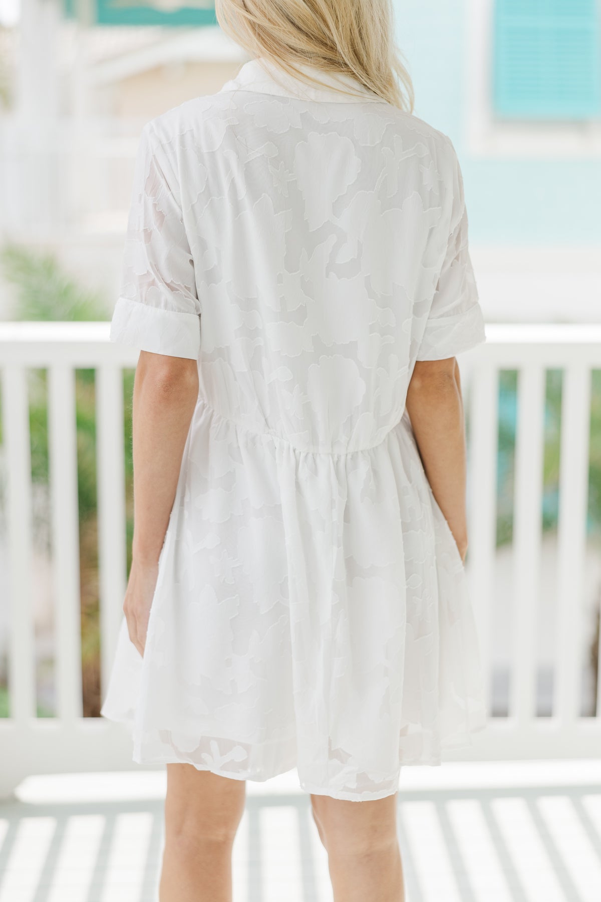 Sweet Nature White Lace Babydoll Mini Dress