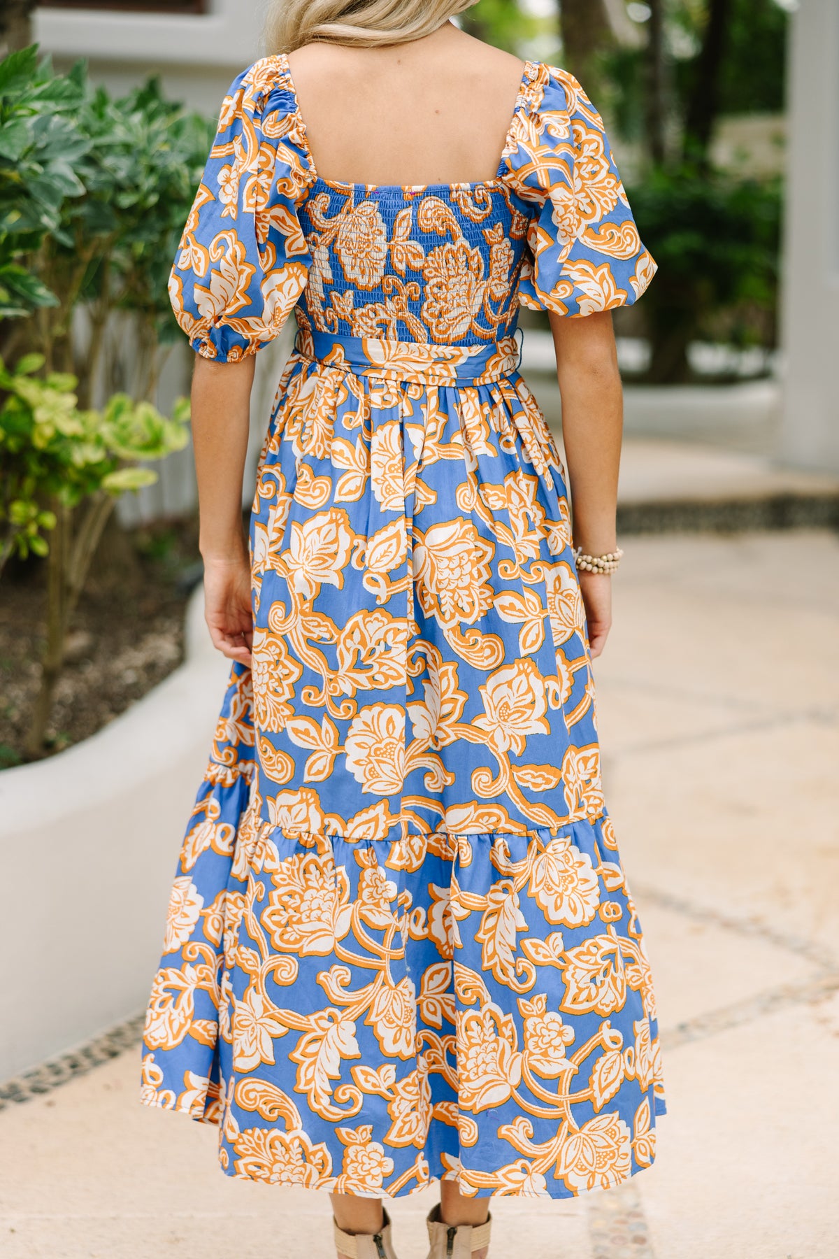 Feeling Bold Blue Floral Maxi Dress – Shop the Mint