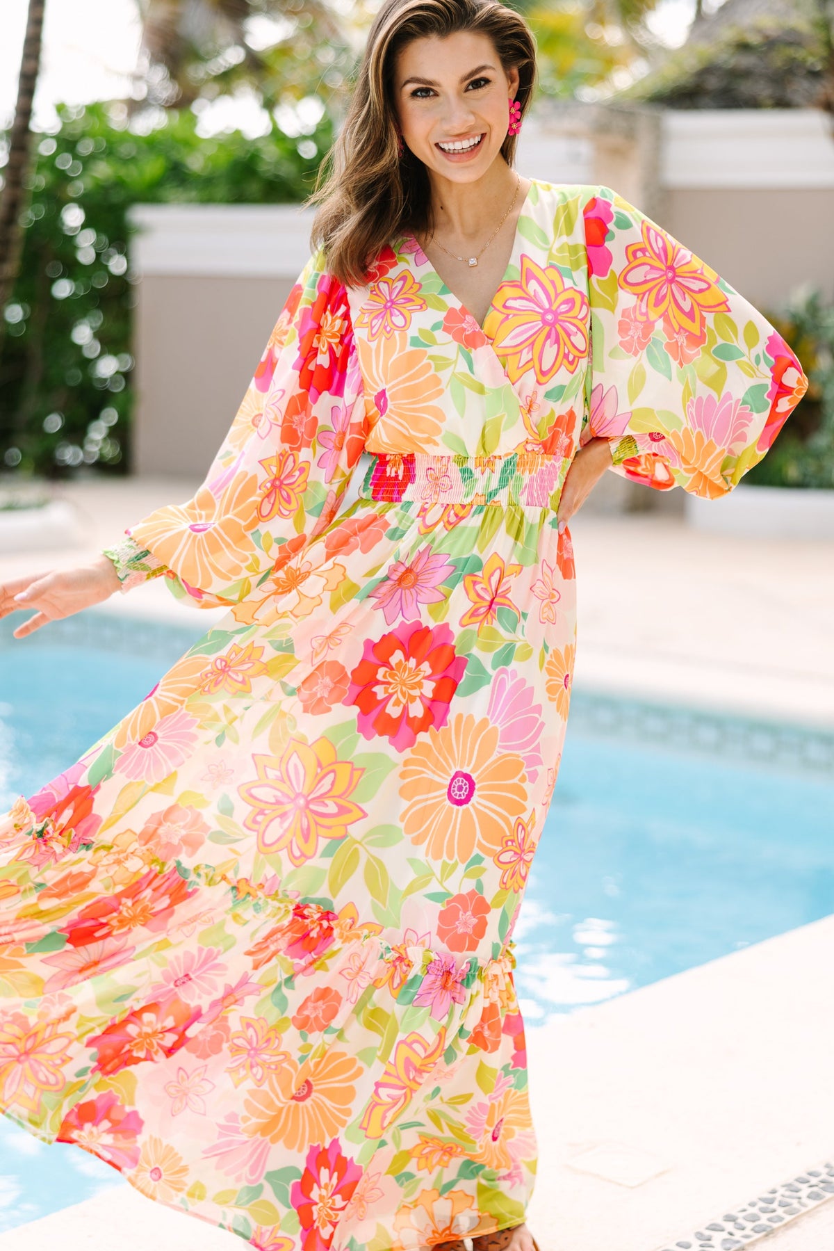 Say It Loud Fuchsia Pink Floral Maxi Dress – Shop the Mint