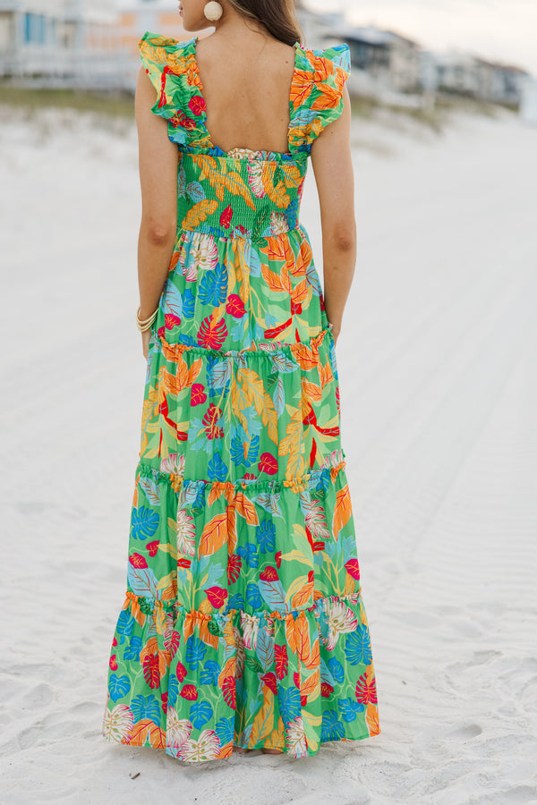 Fearless Travels Green Tropical Maxi Dress Shop the Mint Fearless Travels Green Tropical Maxi Dress Shop the Mint