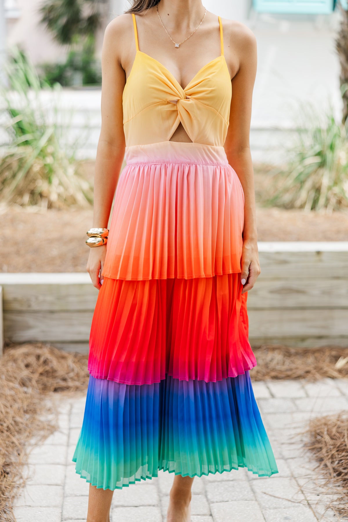 Jane | Colorblock Midi Dress