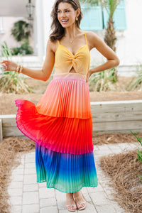 bold midi dresses, ombre midi dresses, colorful midi dresses for summer