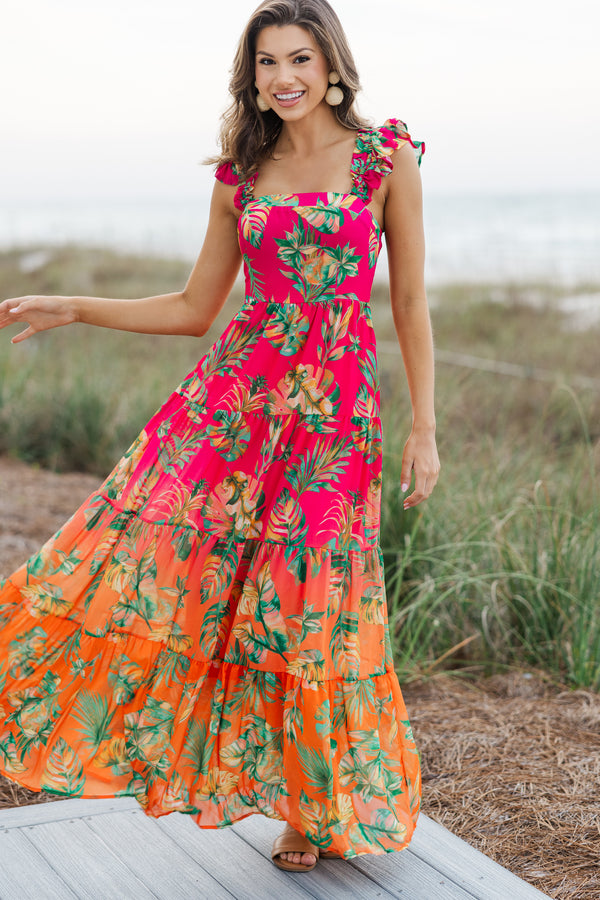 Enjoy The Views Fuchsia Pink Tropical Maxi Dress Shop the Mint Enjoy The Views Fuchsia Pink Tropical Maxi Dress Shop the Mint