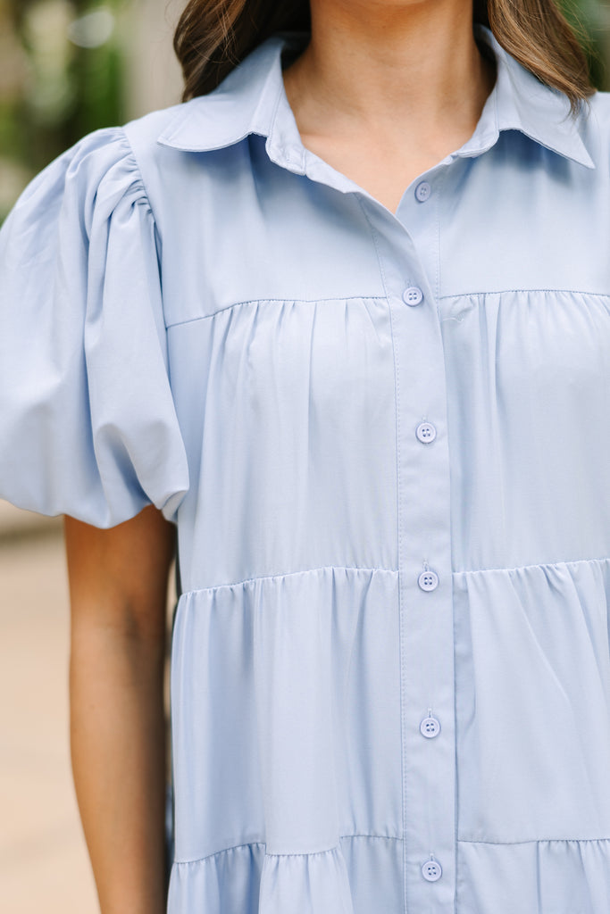 Make It So Chambray Blue Babydoll Dress – Shop the Mint