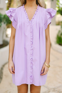 Rise To The Occasion Lilac Purple Ruffled Dress