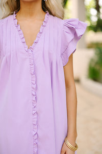 Rise To The Occasion Lilac Purple Ruffled Dress