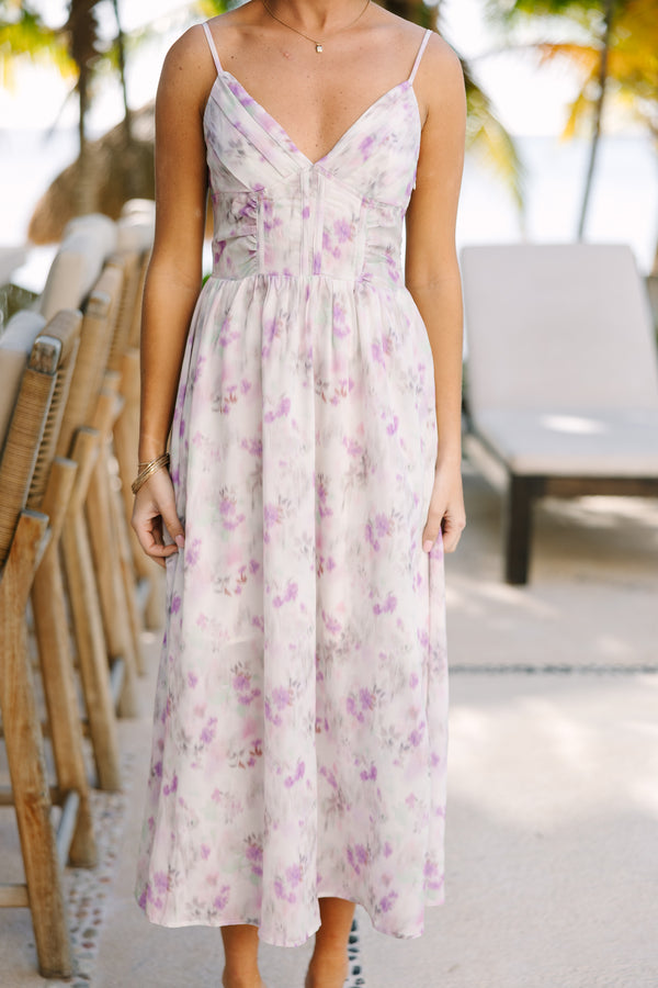 Take A Drive Lavender Purple Floral Midi Dress Shop the Mint Take A Drive Lavender Purple Floral Midi Dress Shop the Mint