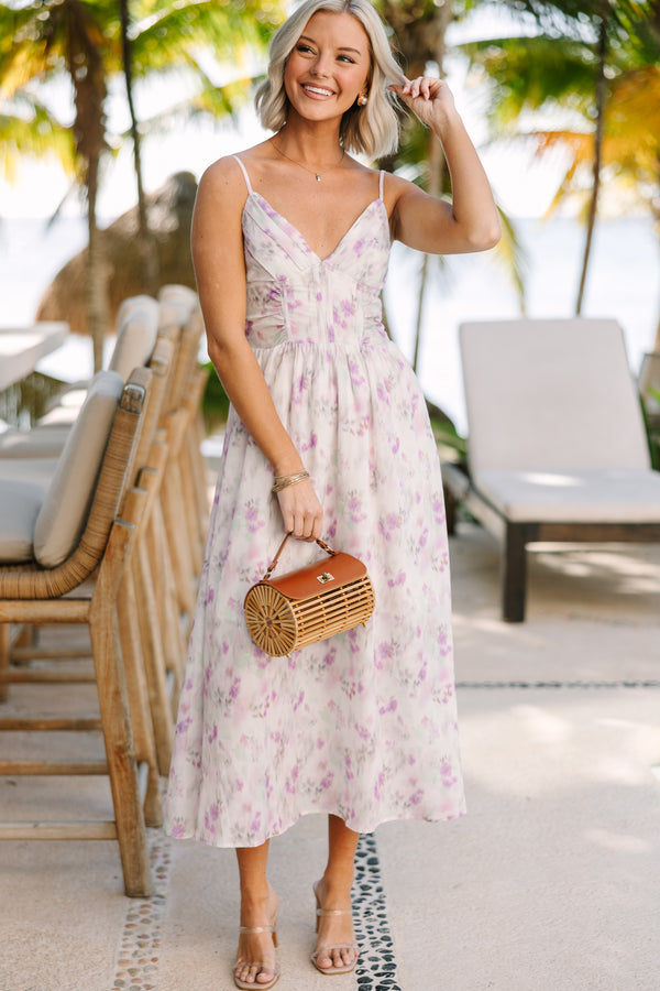 Take A Drive Lavender Purple Floral Midi Dress Shop the Mint Take A Drive Lavender Purple Floral Midi Dress Shop the Mint