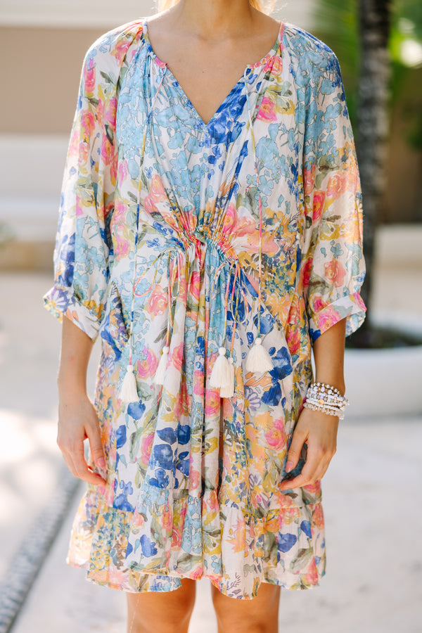 Always With You Blue Floral Dress