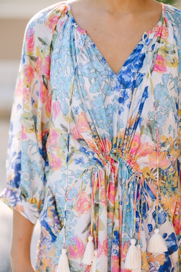 Always With You Blue Floral Dress