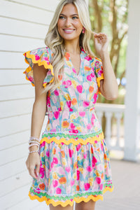 Make The Move Pink Floral Dress