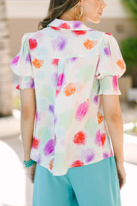abstract blouse, trendy women's blouses, boutique blouses
