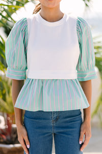 faux layered blouse, striped blouse, cute blouses, boutique blouses