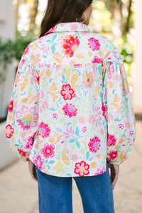 Fate: Found Your Voice White Floral Blouse