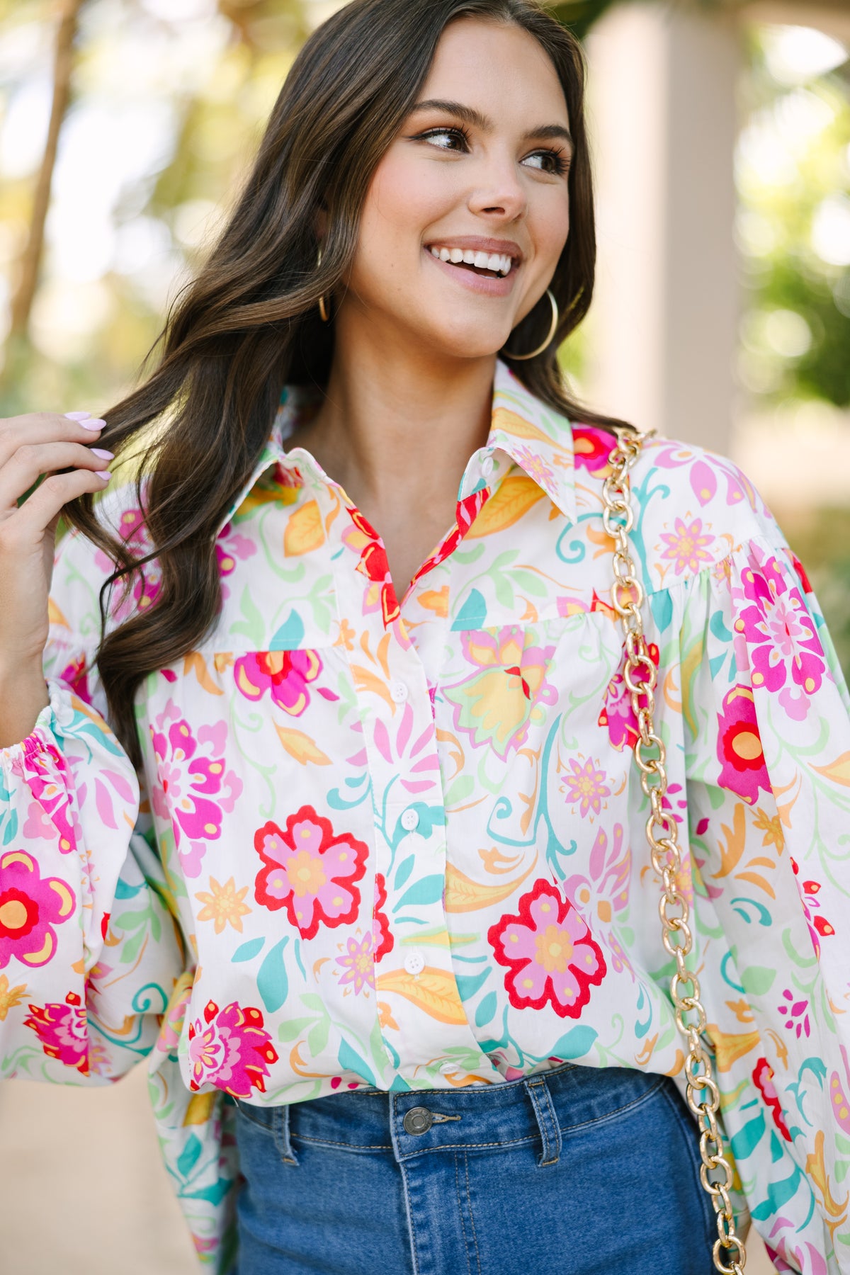 Fate: Found Your Voice White Floral Blouse – Shop the Mint