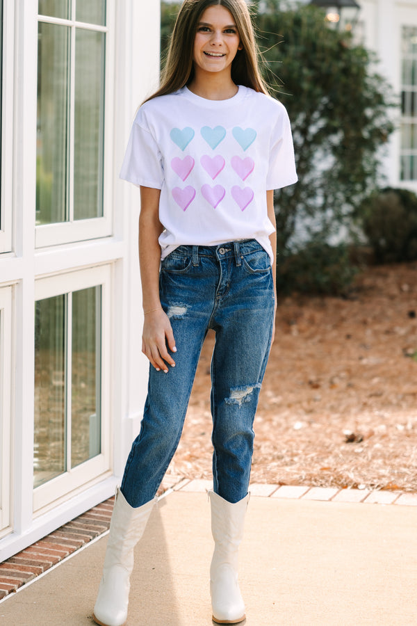 Girls: Love You The Most White Graphic Tee