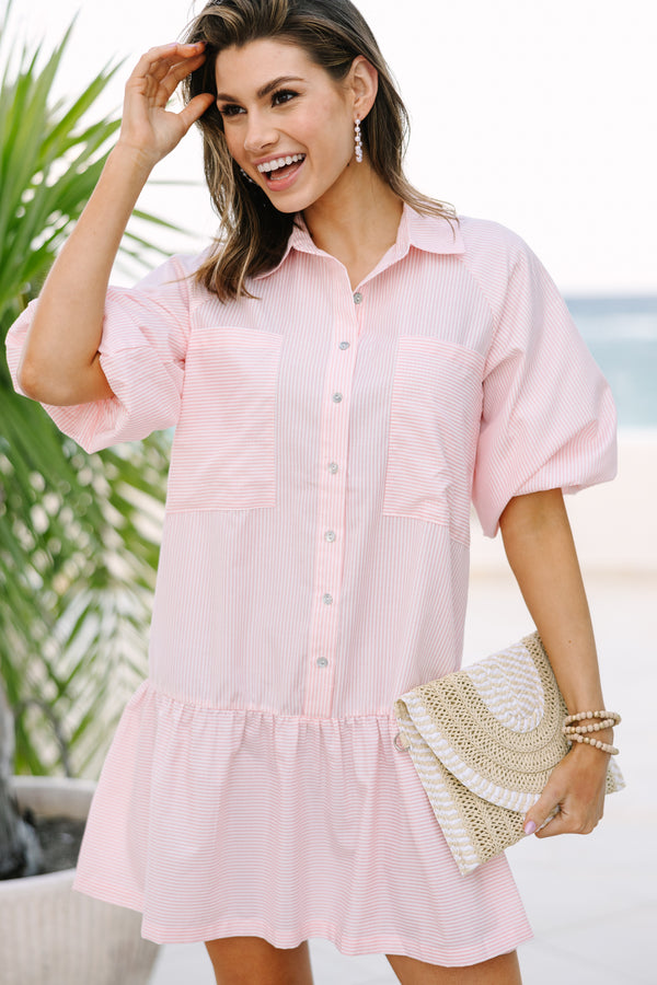 Pinch: Main Squeeze Pink Striped Dress Shop the Mint Pinch: Main Squeeze Pink Striped Dress Shop the Mint