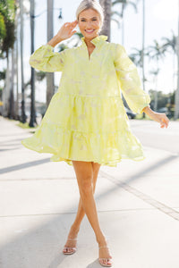 Always On My Mind Yellow Floral Babydoll Dress