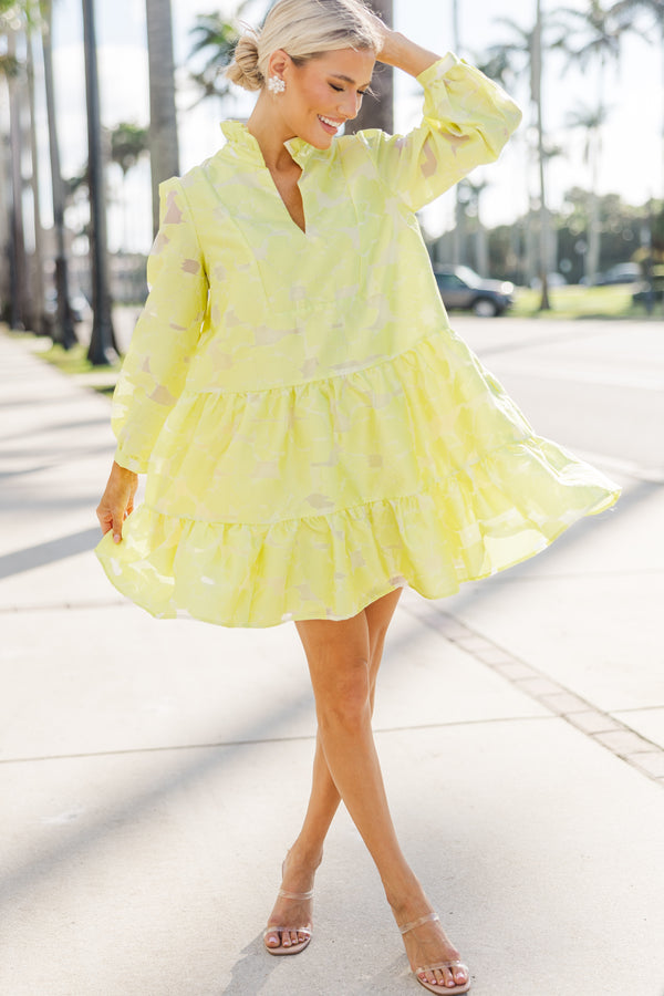 yellow babydoll dress Yellow Floral Baby Doll Dress