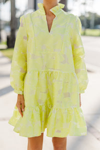 Always On My Mind Yellow Floral Babydoll Dress