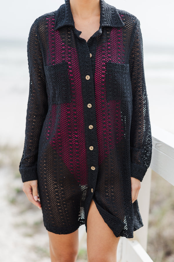 Find Your Joy Black Crochet Cover-up – Shop The Mint