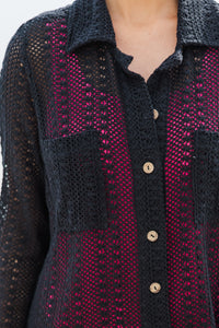 Find Your Joy Black Crochet Cover-up