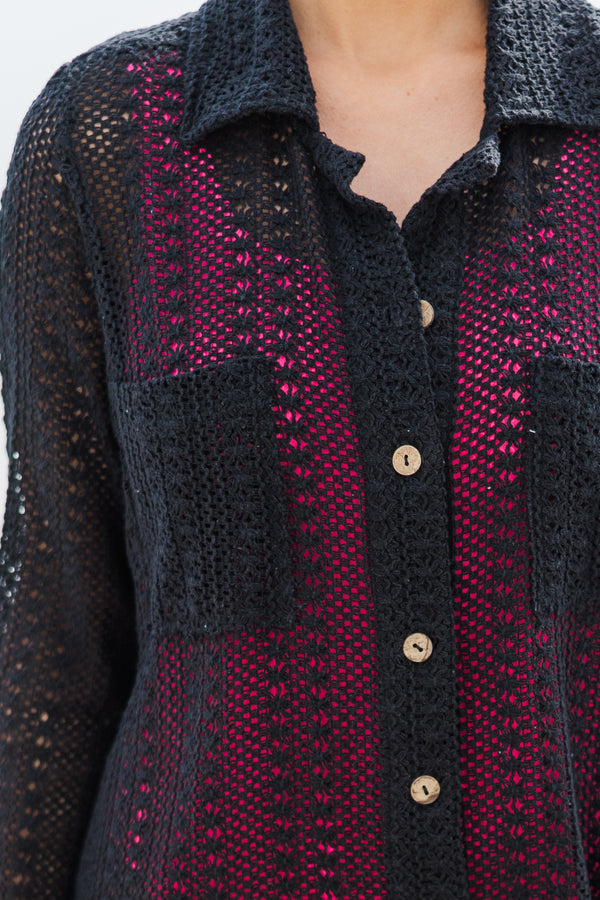 Black Crochet Cover Up