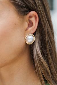 Twisted Layered Pearl Studs