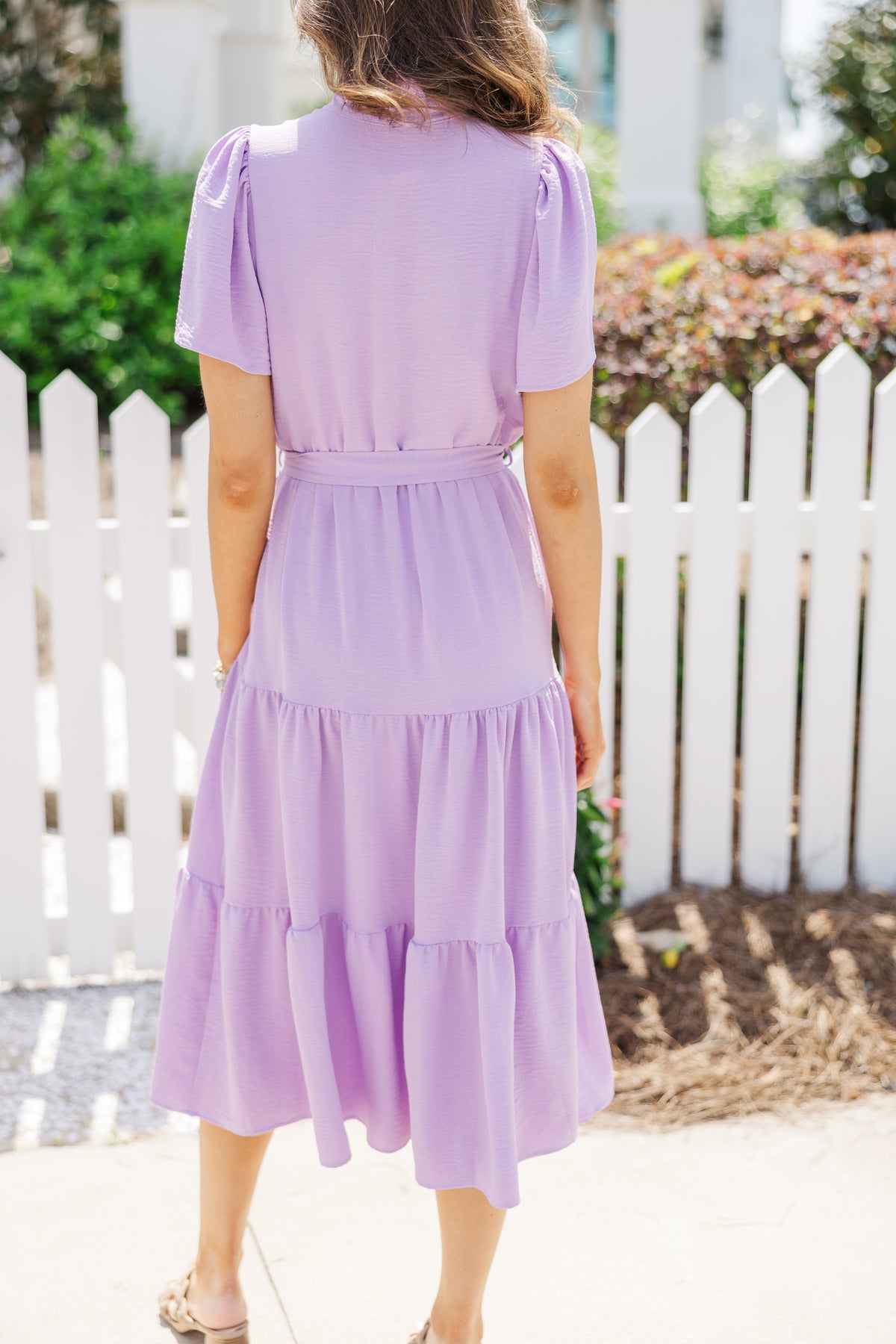 The Lavender button  dress