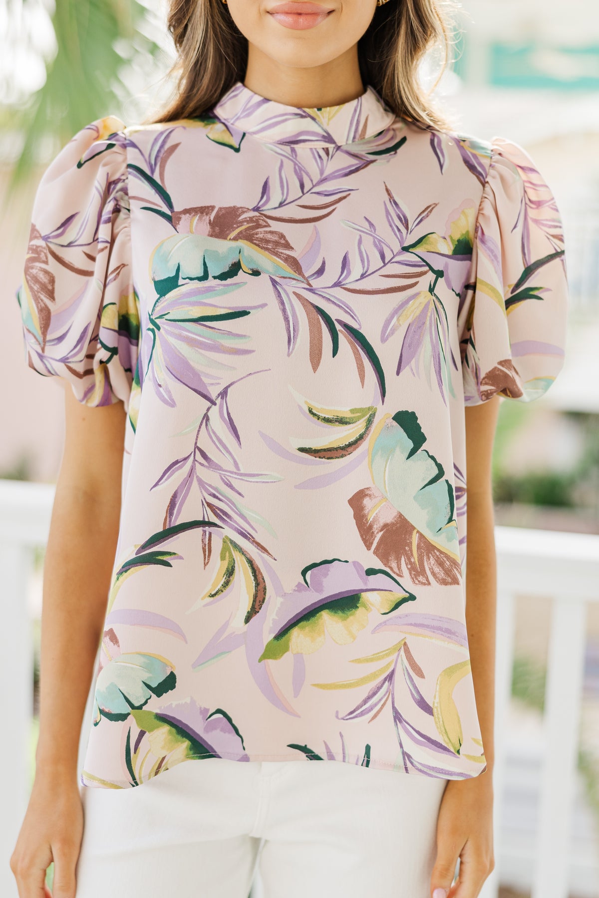 Lotus Flowy Blouse - Lavender main image 1