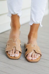 Make You Look Tan Stitched Sandals