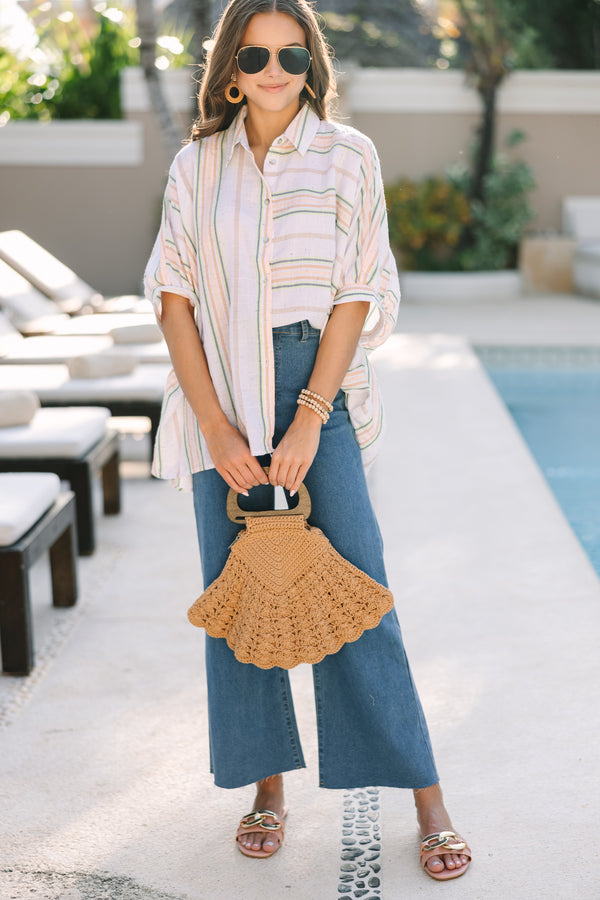 striped top, button down blouses, beachy blouses, casual tops