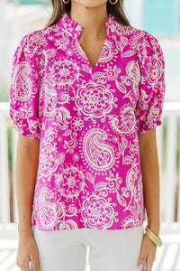 This Is It Pink Floral Blouse