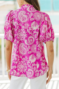 This Is It Pink Floral Blouse