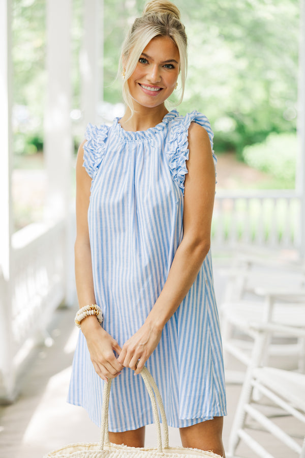 On The Look Out Blue Striped Dress – Shop the Mint