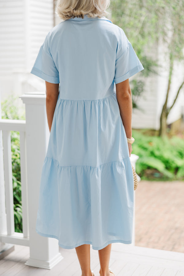 Busy Days Ahead Light Blue Midi Dress – Shop the Mint Busy Days Ahead Light Blue Midi Dress – Shop the Mint
