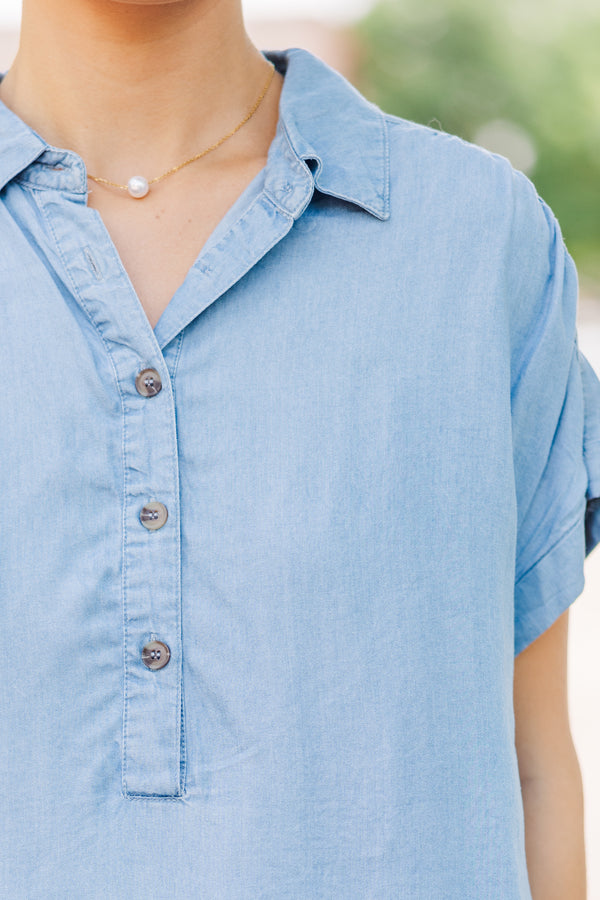 Keep It Cute Chambray Top